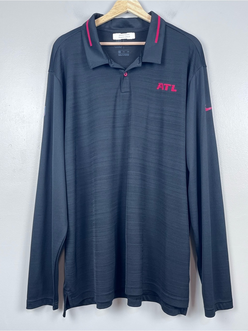 Nike NFL On Field Men's Atlanta Falcons Coach Dwayne Ledford Polo Shirt Size XXL